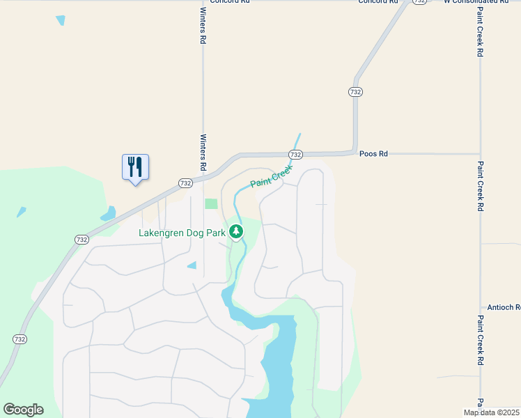 map of restaurants, bars, coffee shops, grocery stores, and more near 521 Varde Cove in Eaton