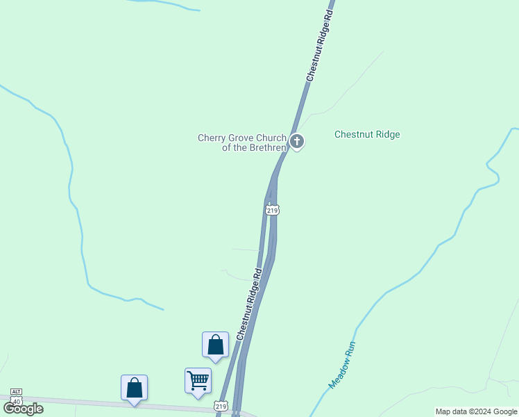 map of restaurants, bars, coffee shops, grocery stores, and more near 3789 Chestnut Ridge Road in Grantsville