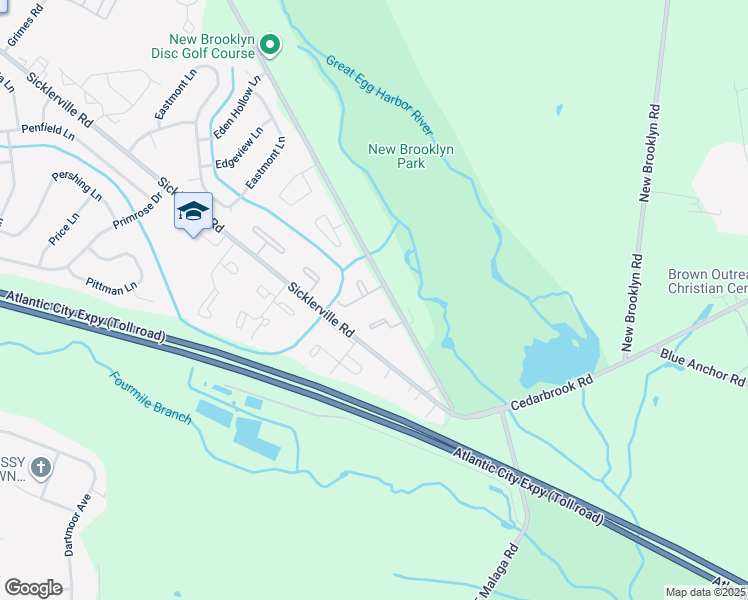 map of restaurants, bars, coffee shops, grocery stores, and more near 111 Villa Knoll Court in Winslow Township