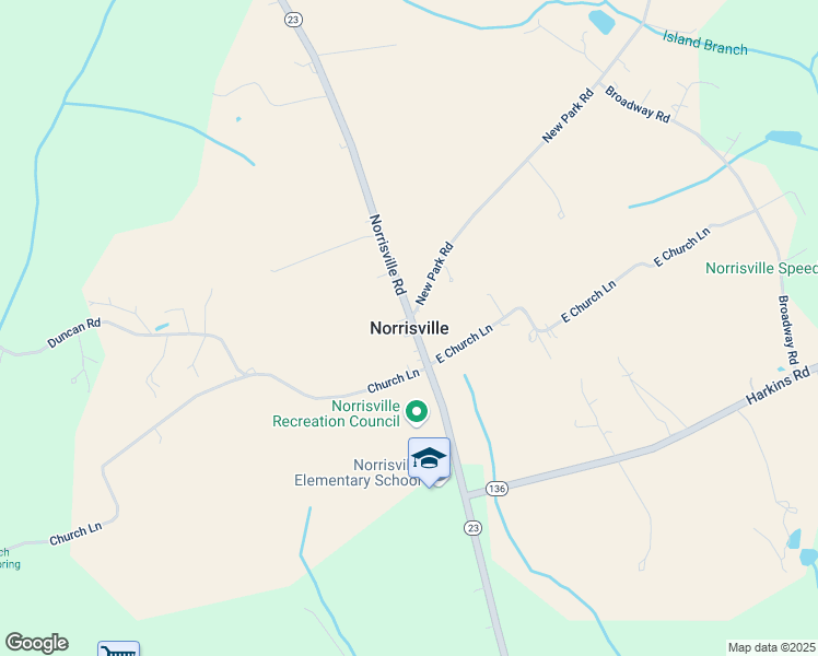 map of restaurants, bars, coffee shops, grocery stores, and more near in Norrisville