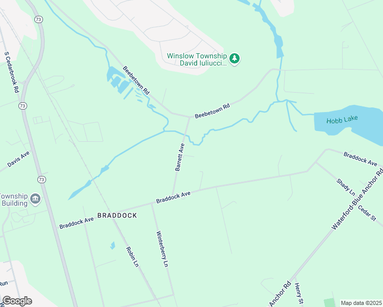 map of restaurants, bars, coffee shops, grocery stores, and more near 20 Barrett Avenue in Hammonton