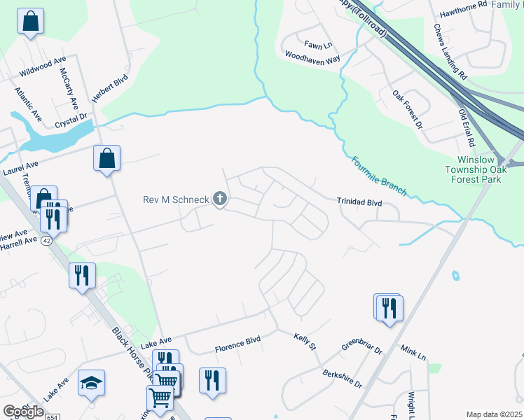 map of restaurants, bars, coffee shops, grocery stores, and more near 610 Maui Drive in Monroe