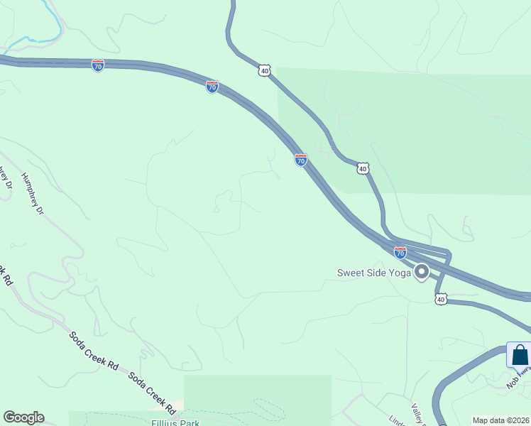 map of restaurants, bars, coffee shops, grocery stores, and more near 444 Broken Arrow Road in Evergreen
