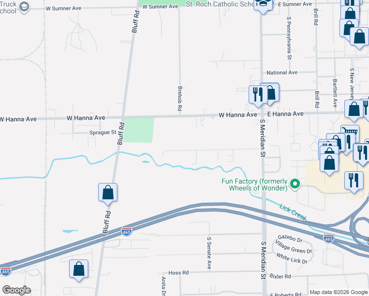 map of restaurants, bars, coffee shops, grocery stores, and more near 327 West Edwards Avenue in Indianapolis