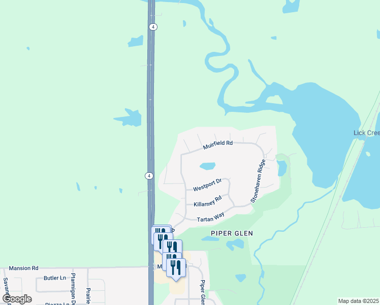 map of restaurants, bars, coffee shops, grocery stores, and more near 6298 Northampton Ln in Springfield