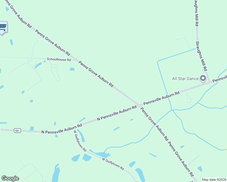 map of restaurants, bars, coffee shops, grocery stores, and more near 650 Penns Grove Auburn Road in Penns Grove