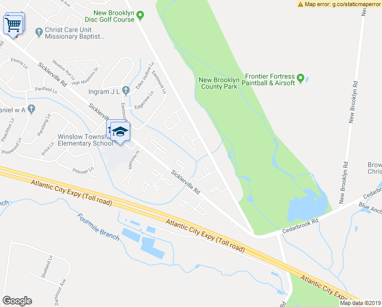 map of restaurants, bars, coffee shops, grocery stores, and more near 21 Victoria Manor Court in Sicklerville