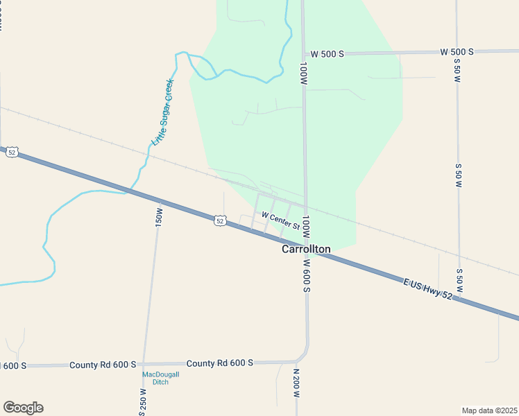 map of restaurants, bars, coffee shops, grocery stores, and more near 5452 South Greenfield Street in Fountaintown