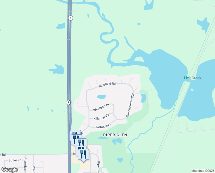 map of restaurants, bars, coffee shops, grocery stores, and more near 6205 Westminster Court in Springfield