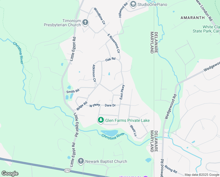 map of restaurants, bars, coffee shops, grocery stores, and more near 5 North Parkway in Elkton