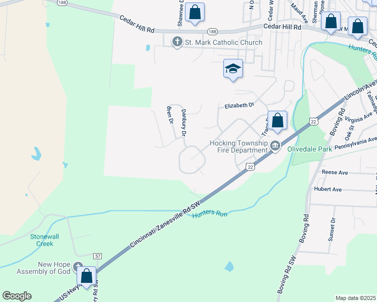 map of restaurants, bars, coffee shops, grocery stores, and more near 1229 Coventry Circle in Lancaster