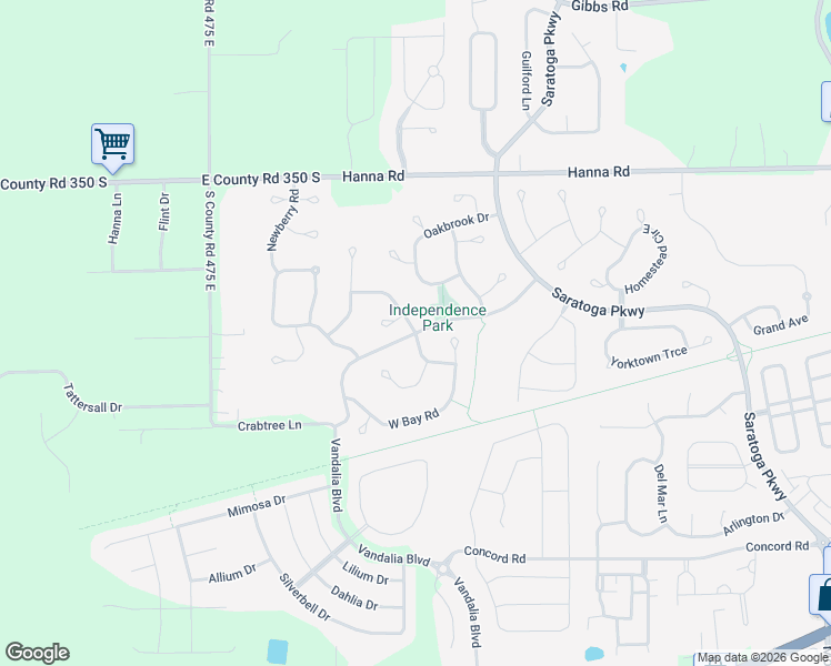 map of restaurants, bars, coffee shops, grocery stores, and more near Fairfield Road in Plainfield