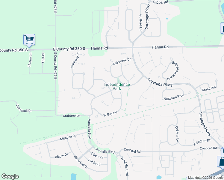 map of restaurants, bars, coffee shops, grocery stores, and more near Fairfield Road in Plainfield