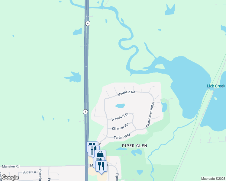 map of restaurants, bars, coffee shops, grocery stores, and more near 6200-6298 Northampton Ln in Springfield
