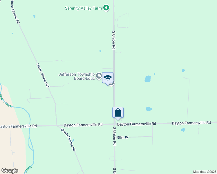 map of restaurants, bars, coffee shops, grocery stores, and more near 2701 South Union Road in Dayton