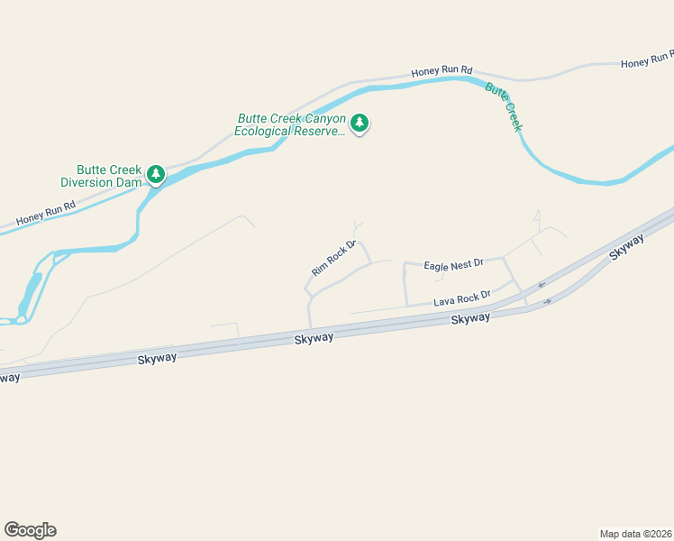 map of restaurants, bars, coffee shops, grocery stores, and more near 1479 Oak Ridge Drive in Chico