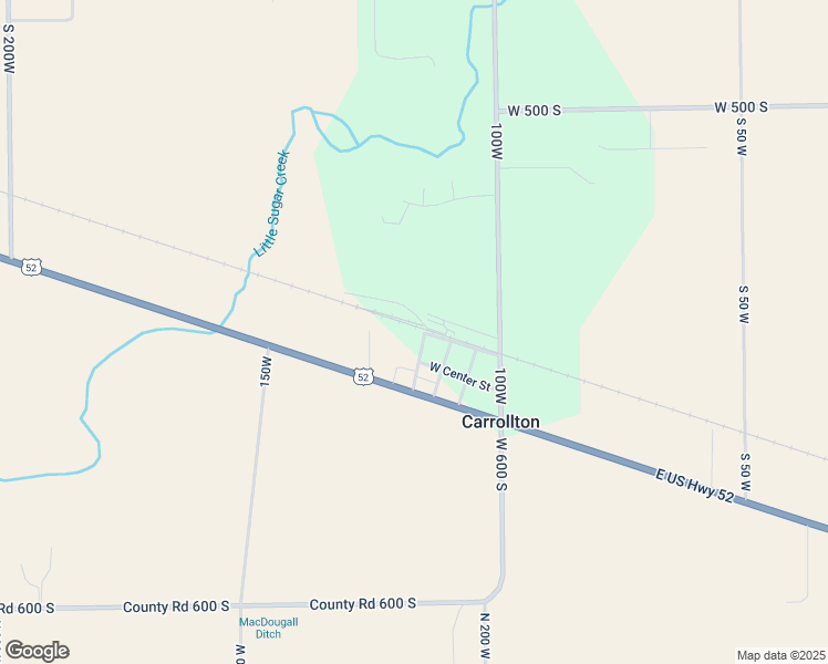map of restaurants, bars, coffee shops, grocery stores, and more near 5452 South Greenfield Street in Fountaintown