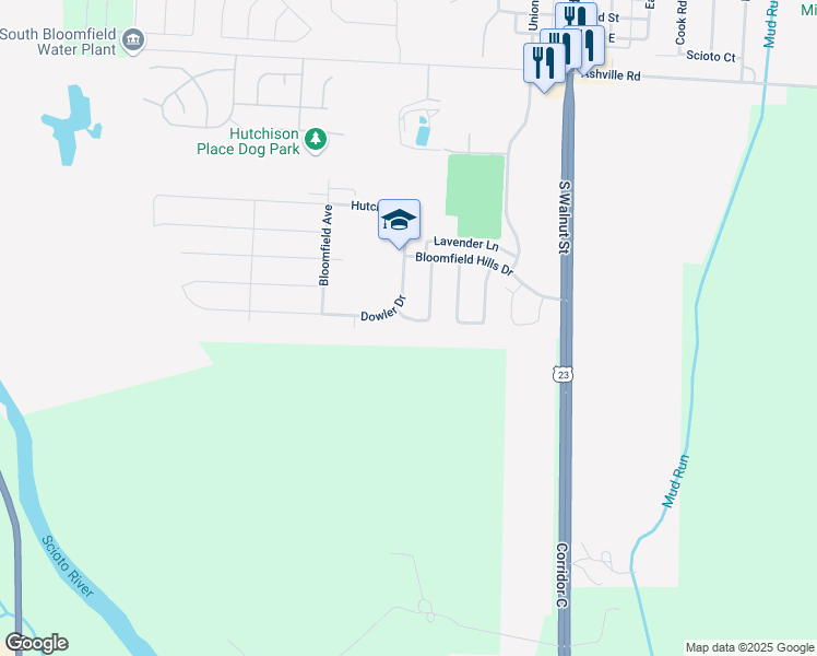 map of restaurants, bars, coffee shops, grocery stores, and more near 110 Richard Avenue in South Bloomfield