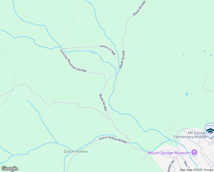 map of restaurants, bars, coffee shops, grocery stores, and more near 13518 Blank Road Northwest in Mount Savage