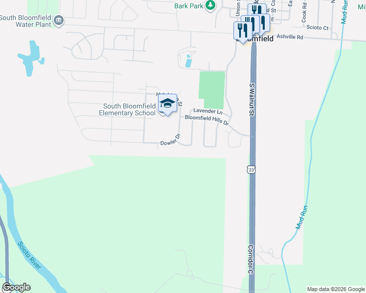 map of restaurants, bars, coffee shops, grocery stores, and more near 110 Richard Avenue in South Bloomfield