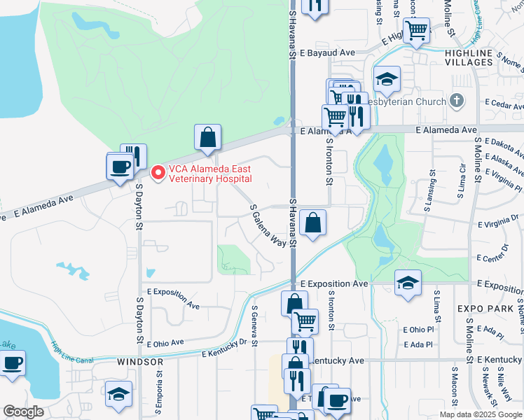 map of restaurants, bars, coffee shops, grocery stores, and more near in 