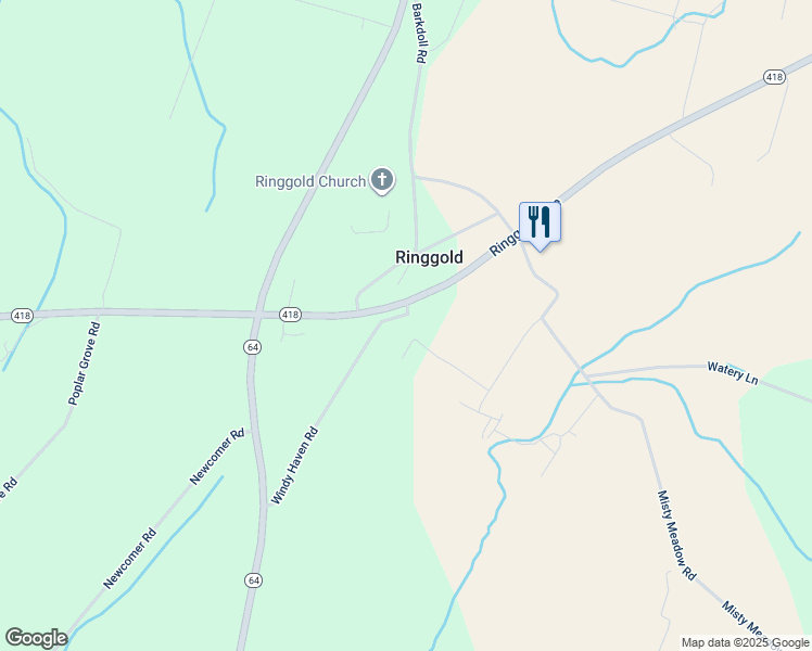 map of restaurants, bars, coffee shops, grocery stores, and more near 14260 Windy Haven Road in Smithsburg