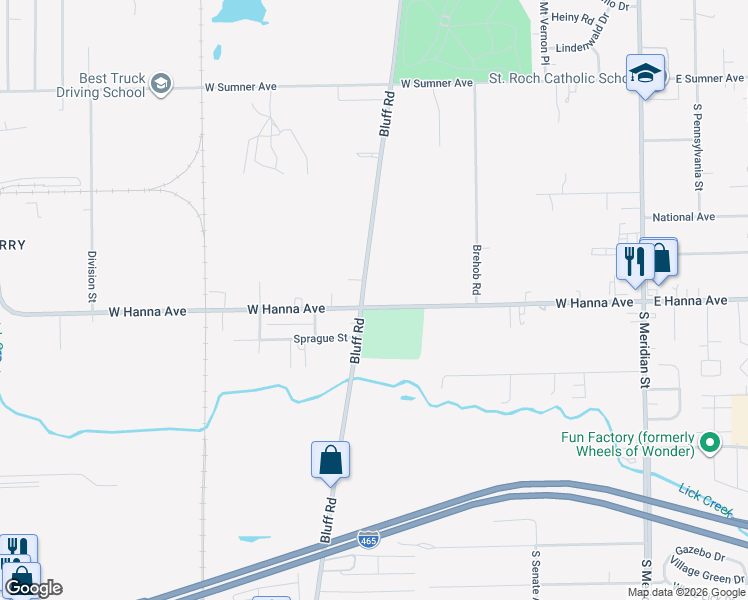 map of restaurants, bars, coffee shops, grocery stores, and more near in Indianapolis