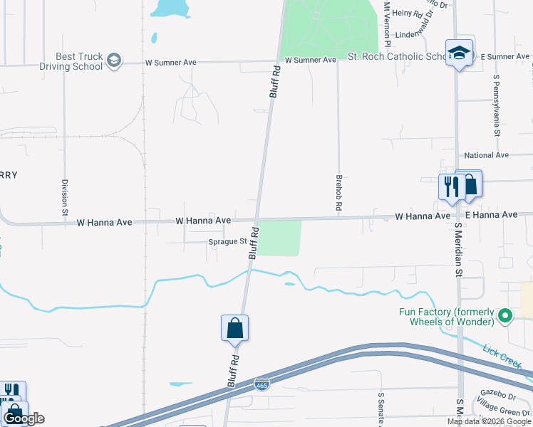 map of restaurants, bars, coffee shops, grocery stores, and more near in Indianapolis