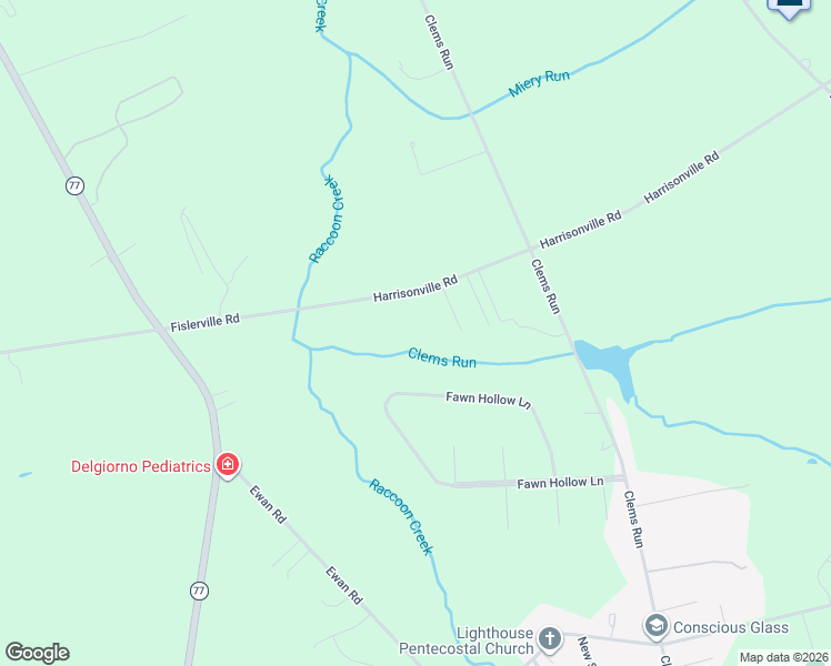 map of restaurants, bars, coffee shops, grocery stores, and more near 325 Harrisonville Road in Harrison Township