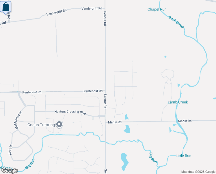 map of restaurants, bars, coffee shops, grocery stores, and more near 4175 Senour Road in Indianapolis