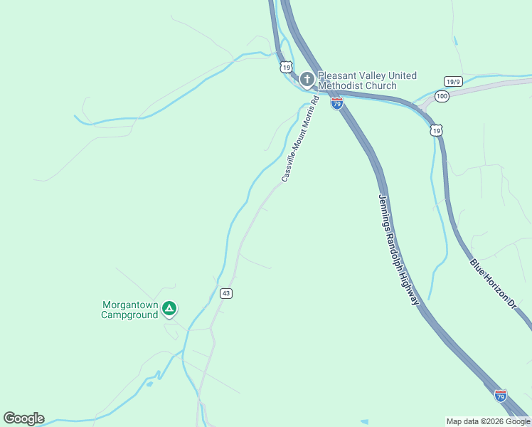 map of restaurants, bars, coffee shops, grocery stores, and more near 1800 Cassville-Mount Morris Road in Morgantown