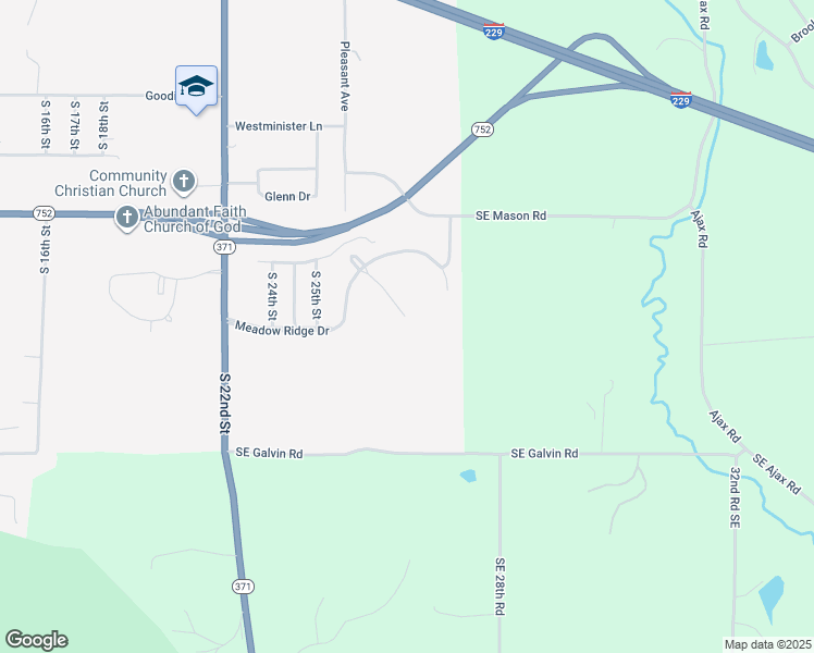 map of restaurants, bars, coffee shops, grocery stores, and more near 6320 Oakridge Court in Saint Joseph