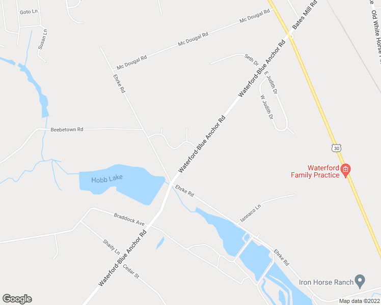 map of restaurants, bars, coffee shops, grocery stores, and more near 235 Waterford-Blue Anchor Road in Hammonton