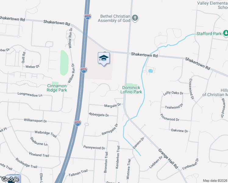 map of restaurants, bars, coffee shops, grocery stores, and more near 620 Breckenridge Way in Beavercreek