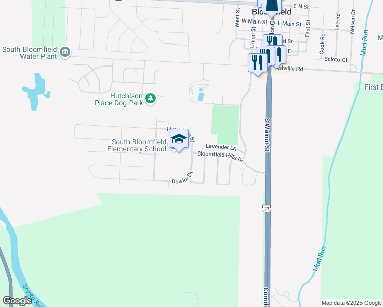 map of restaurants, bars, coffee shops, grocery stores, and more near 194 Dowler Drive in Ashville