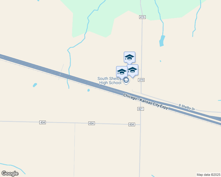 map of restaurants, bars, coffee shops, grocery stores, and more near 4152 U.S. 36 in Shelbina