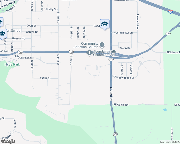 map of restaurants, bars, coffee shops, grocery stores, and more near 1901 Fountain Creek Drive in Saint Joseph