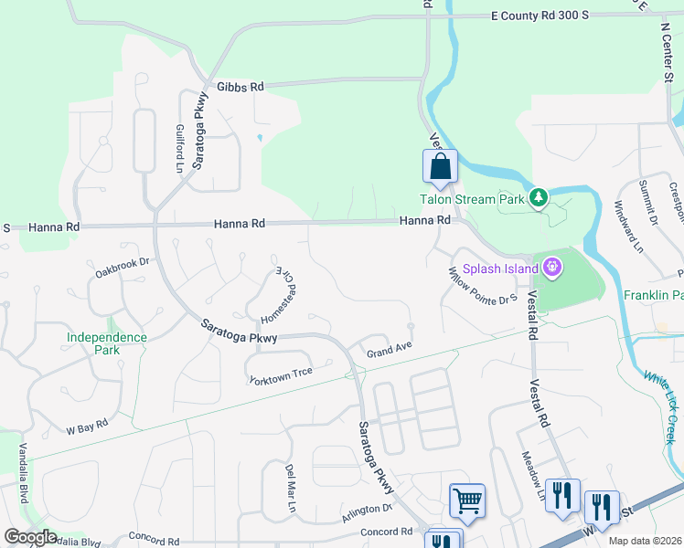 map of restaurants, bars, coffee shops, grocery stores, and more near 3637 Lisa Lane in Plainfield