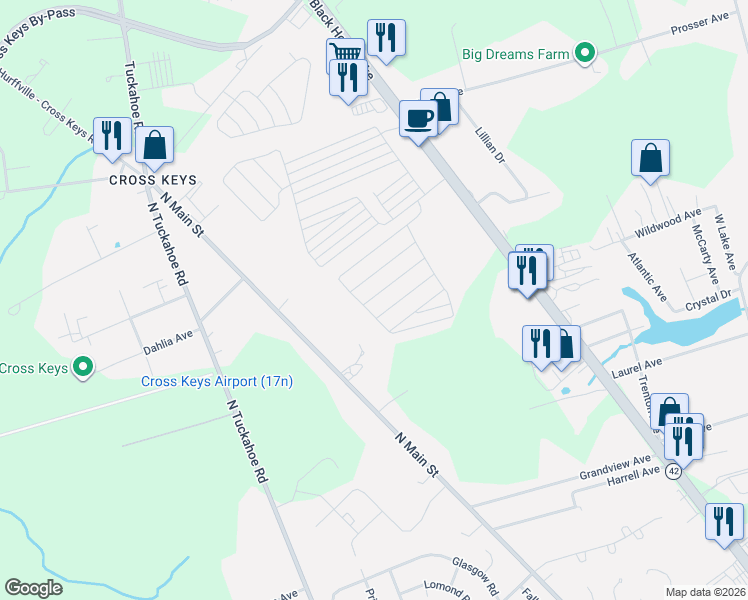 map of restaurants, bars, coffee shops, grocery stores, and more near 222 Eisenhower Avenue in Monroe