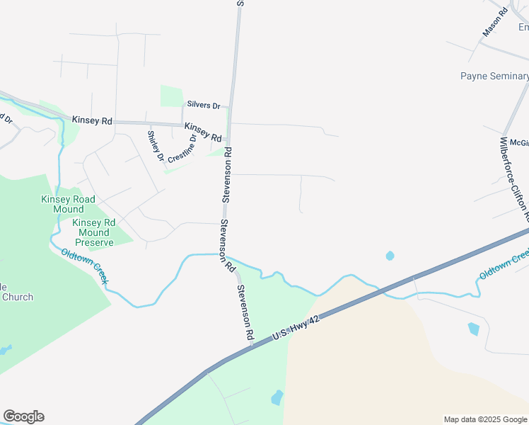 map of restaurants, bars, coffee shops, grocery stores, and more near 968 Stevenson Road in Xenia