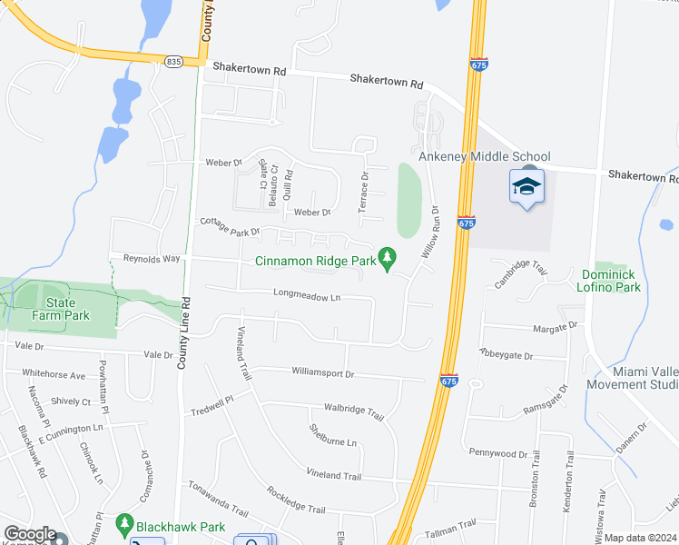 map of restaurants, bars, coffee shops, grocery stores, and more near 4317 Straight Arrow Rd in Dayton