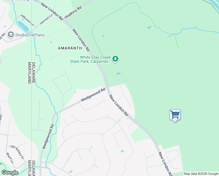 map of restaurants, bars, coffee shops, grocery stores, and more near 720 New London Road in Newark