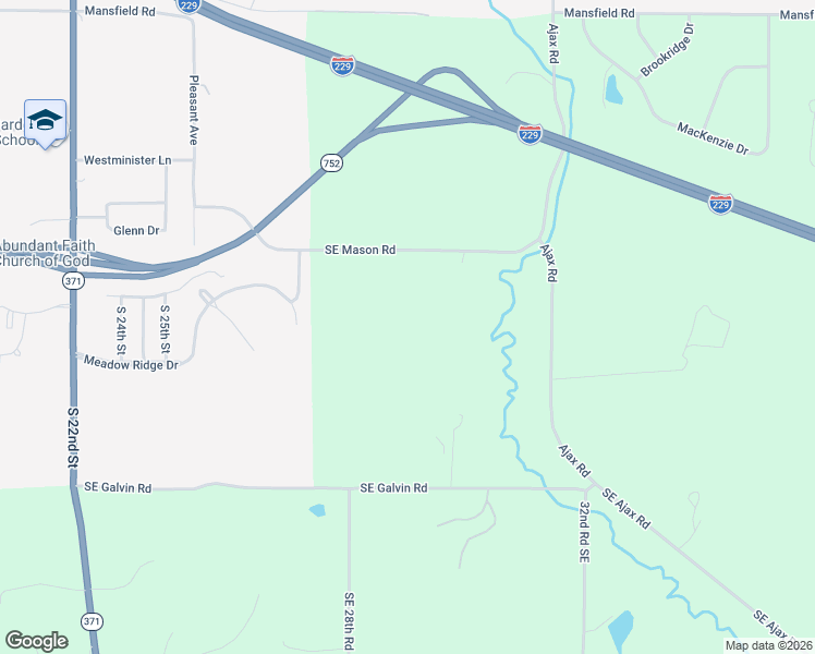 map of restaurants, bars, coffee shops, grocery stores, and more near 2930 Southeast Mason Road in Saint Joseph