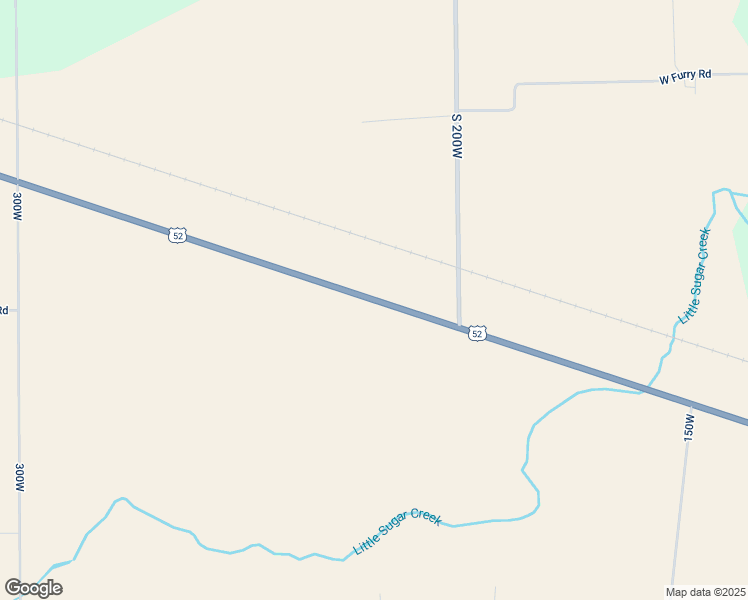 map of restaurants, bars, coffee shops, grocery stores, and more near 2080 U.S. 52 in New Palestine