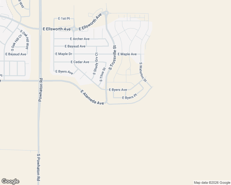 map of restaurants, bars, coffee shops, grocery stores, and more near Monaghan Road in Aurora