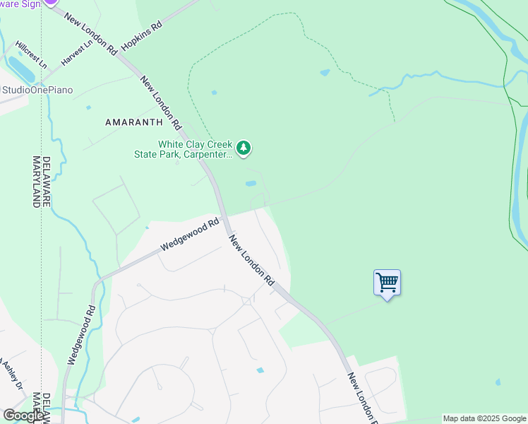 map of restaurants, bars, coffee shops, grocery stores, and more near 1 Bristol Knoll Road in Newark