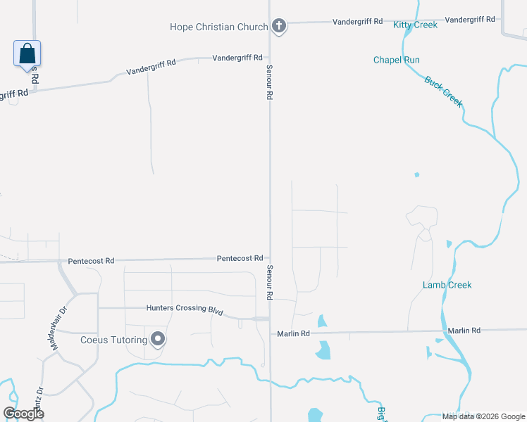 map of restaurants, bars, coffee shops, grocery stores, and more near 4156 Senour Road in Indianapolis