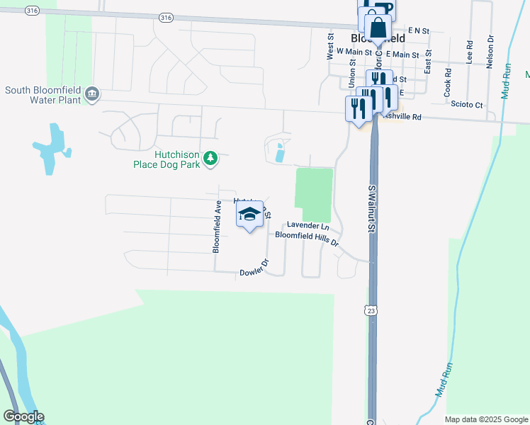 map of restaurants, bars, coffee shops, grocery stores, and more near 194 Dowler Drive in Ashville