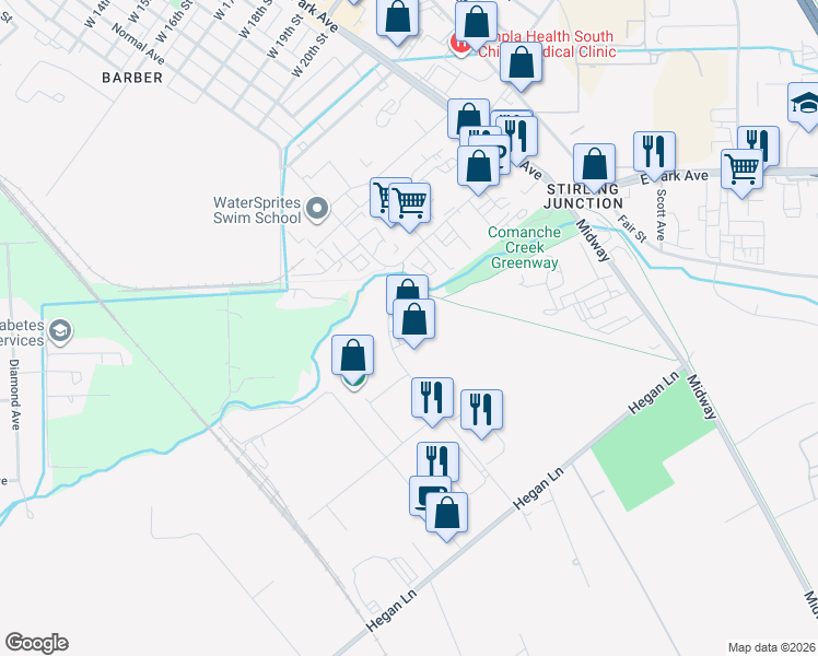 map of restaurants, bars, coffee shops, grocery stores, and more near 435 Otterson Drive in Chico