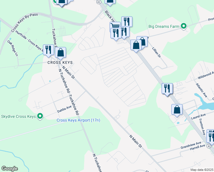 map of restaurants, bars, coffee shops, grocery stores, and more near 214 Kennedy Avenue in Monroe